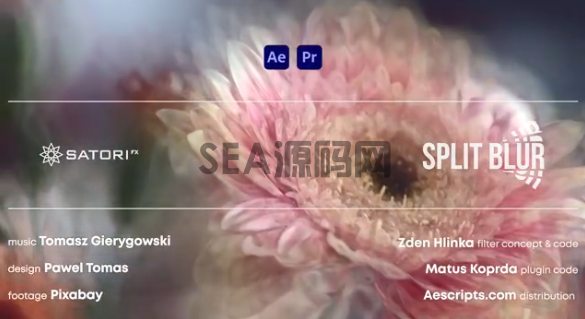 AE/PR万花筒风格模糊插件：Aescripts Split Blur V1.0.2免费下载(图1)