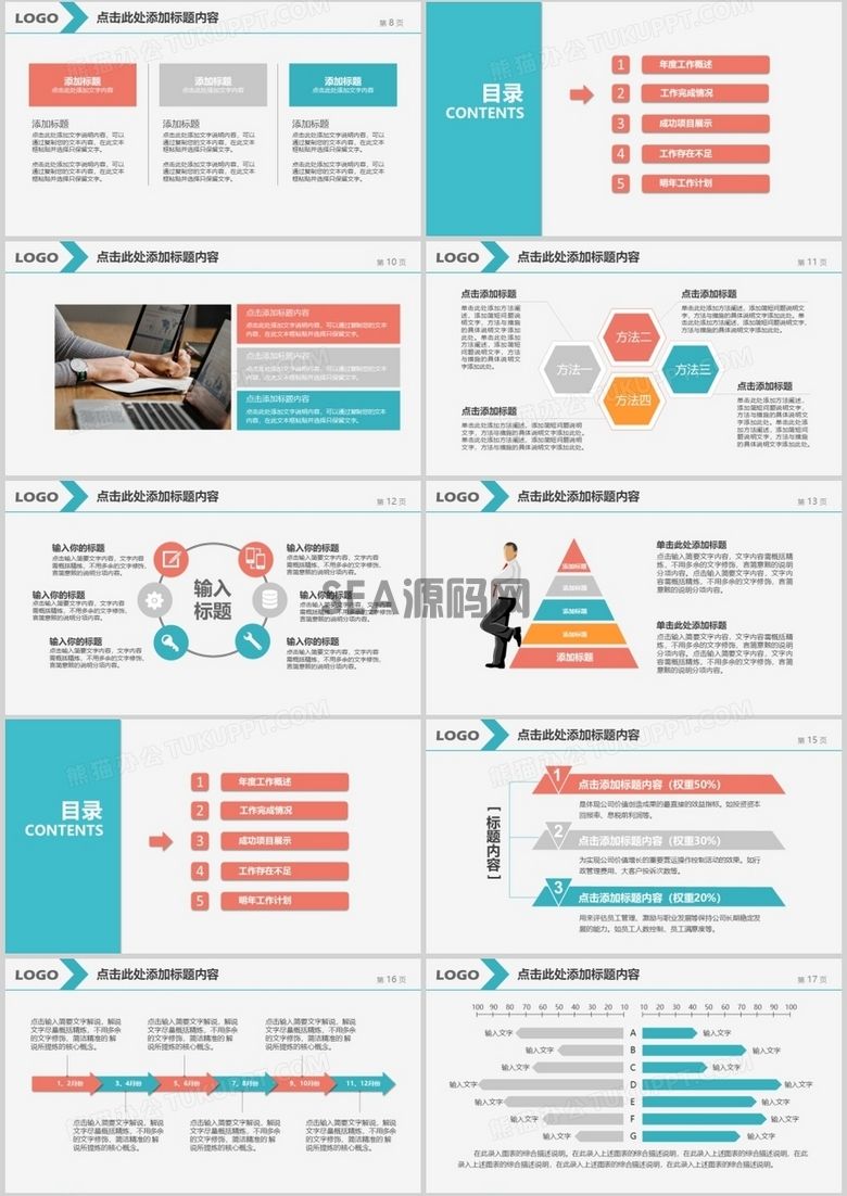 2022简约风工作总结汇报PPT模板(图2)